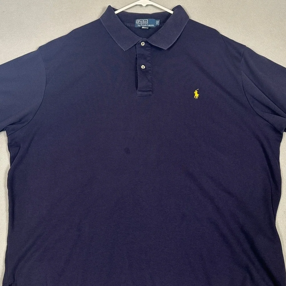 Polo Ralph Lauren Polo Shirt Mens 2XB Big Navy Blue Casual Rugby Short Sleeve